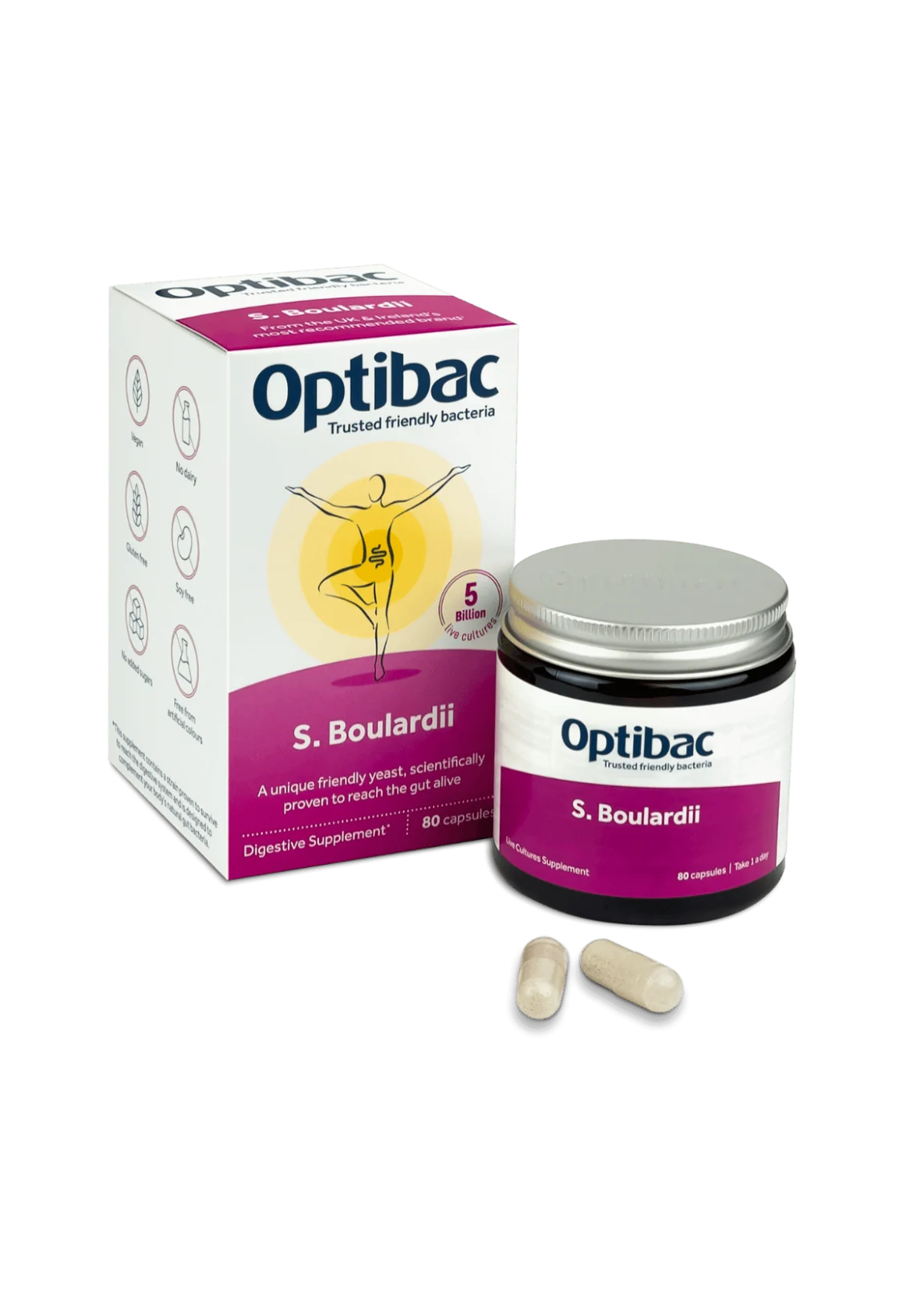 Optibac Saccharomyces Boulardii — пробіотичні дріжджі Буларді - 40 капсул