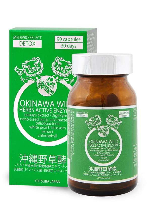 Youtsuba Okinawa Wild Herbs Active Enzymes — детокс ензимний комплекс 90 капсул