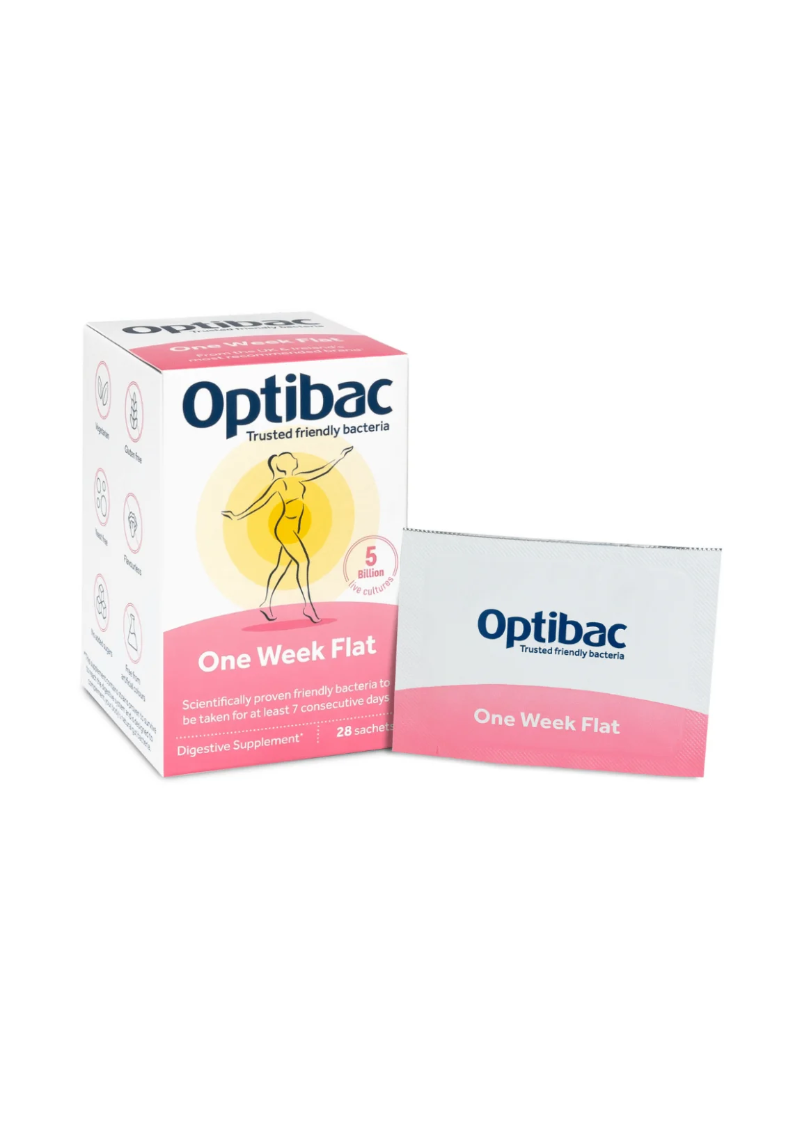 Optibac One Week Flat — пробіотик з пребіотиком при вздутті - 7 саше