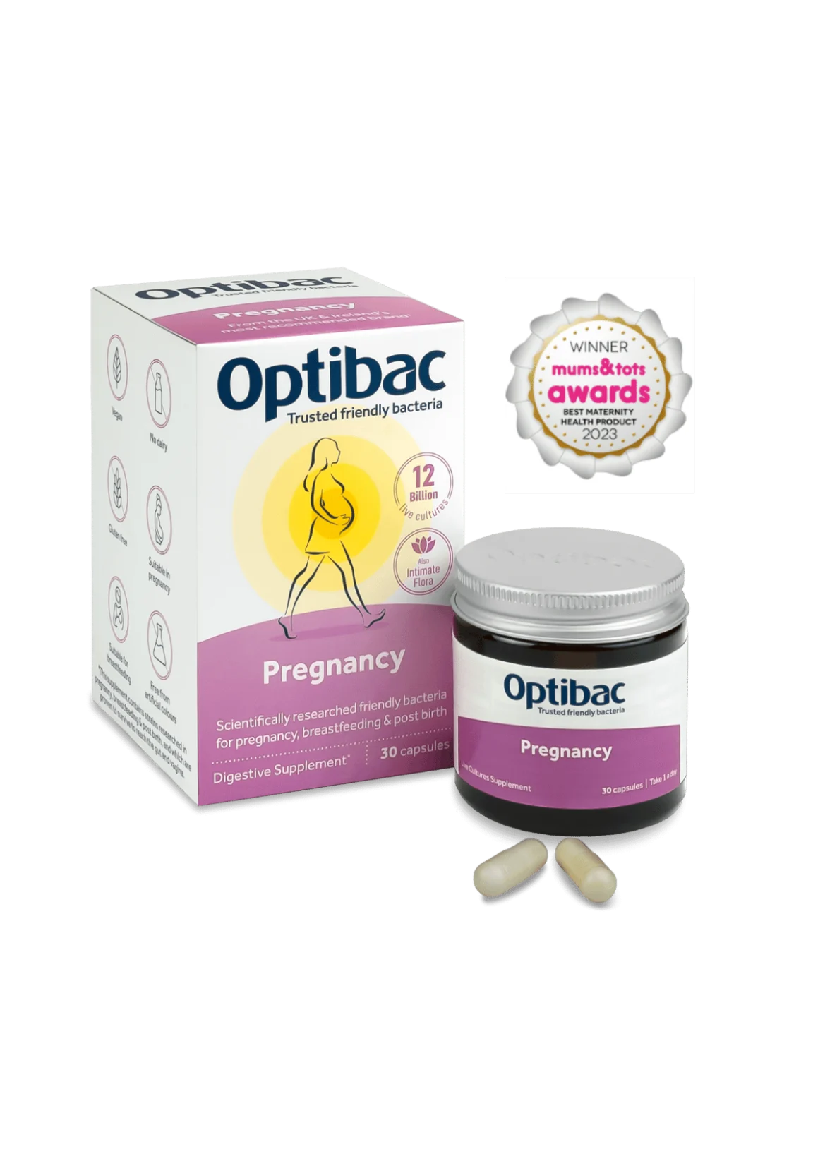 Optibac Pregnancy — пробіотик з пребіотиком для вагітних 30 капсул