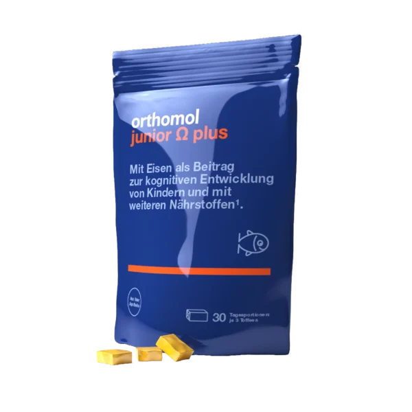 Orthomol Junior Omega Plus — жувальні іриски 30 порцій