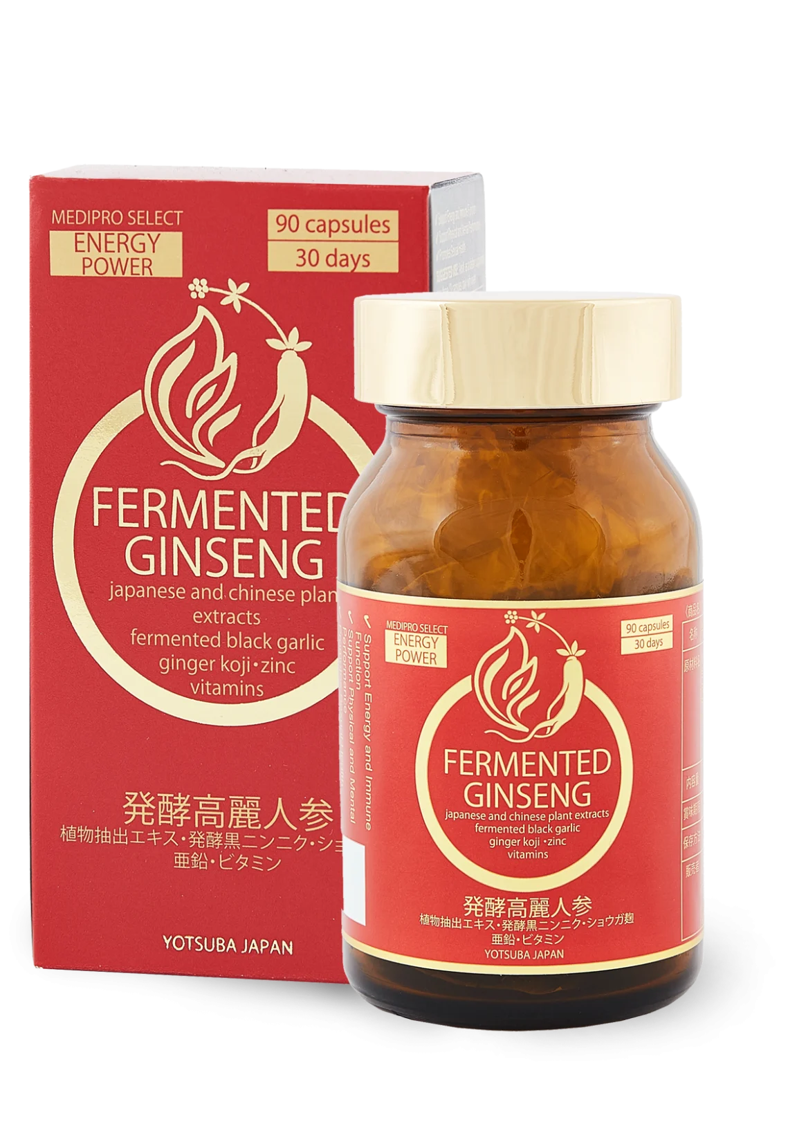 Youtsuba Fermented Ginger — ферментований корейський женьшень 90 капсул