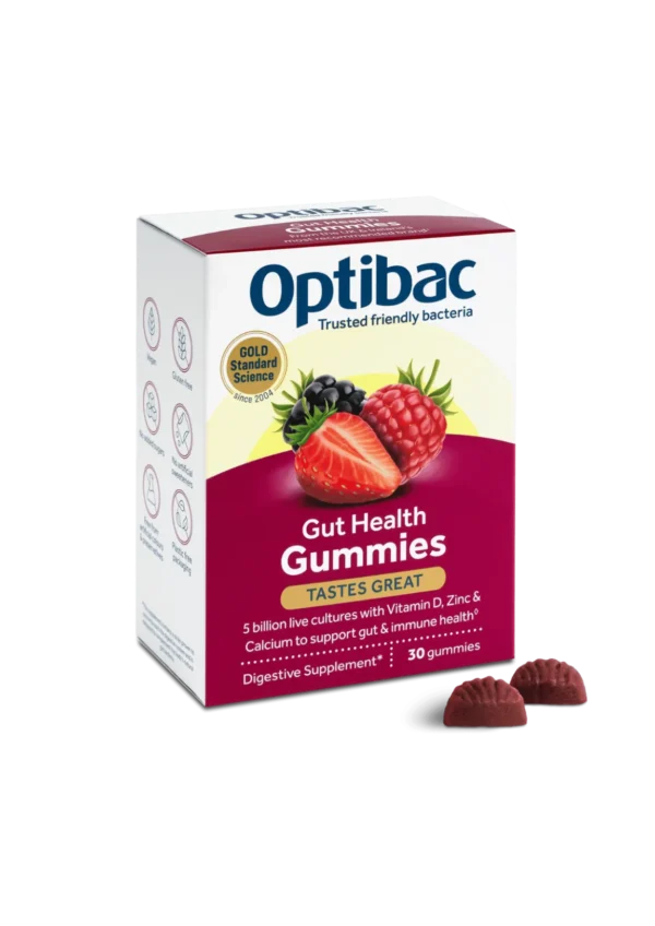 Optibac Gut Health Gummies — жилейки для здорового кишківника 30 порцій