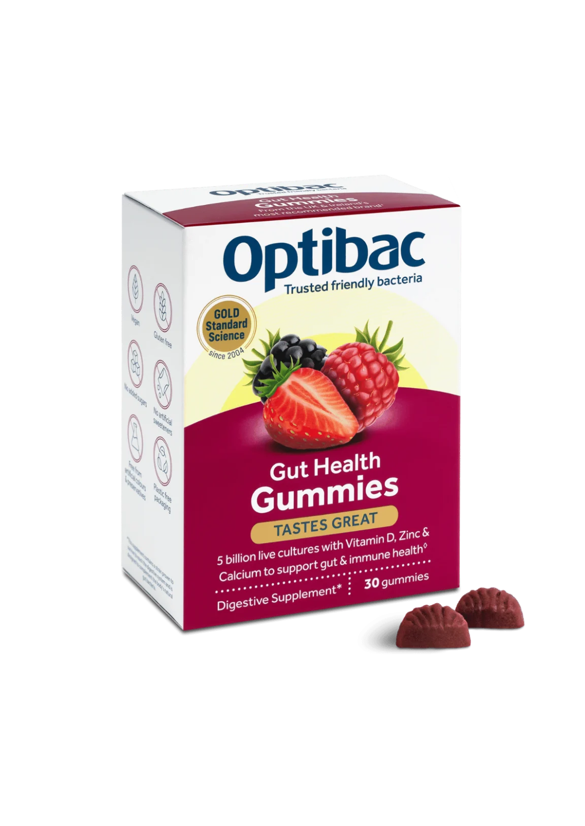 Optibac Gut Health Gummies — жилейки для здорового кишківника 30 порцій