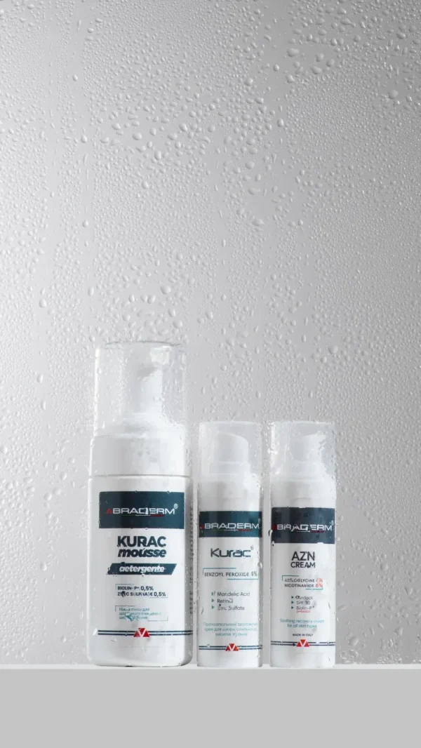 Braderm Kurac Mousse — ніжна пінка для вмивання з пребіотиками 100 мл