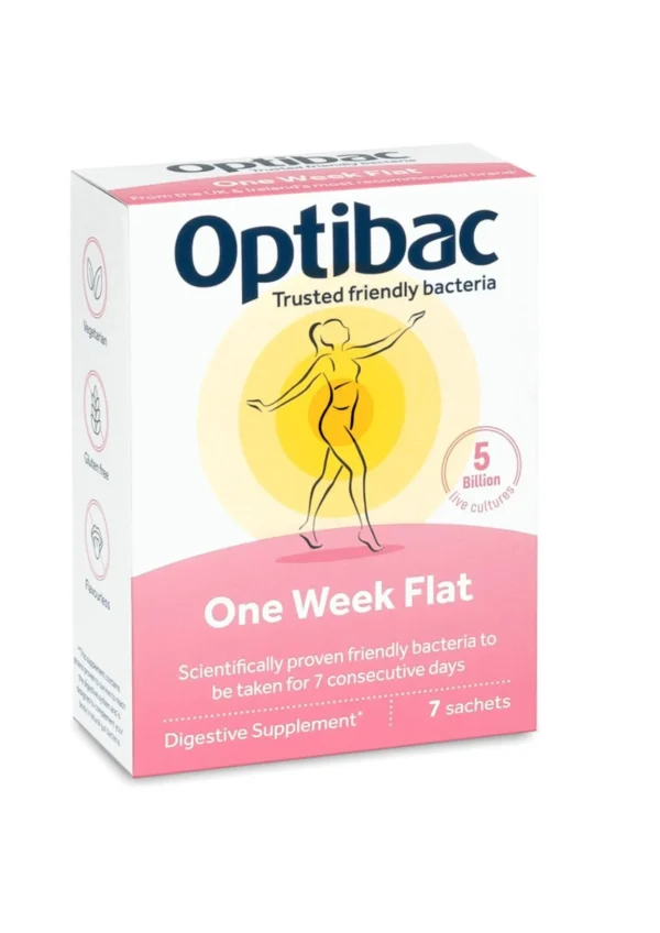 Optibac One Week Flat — пробіотик з пребіотиком при вздутті - 7 саше
