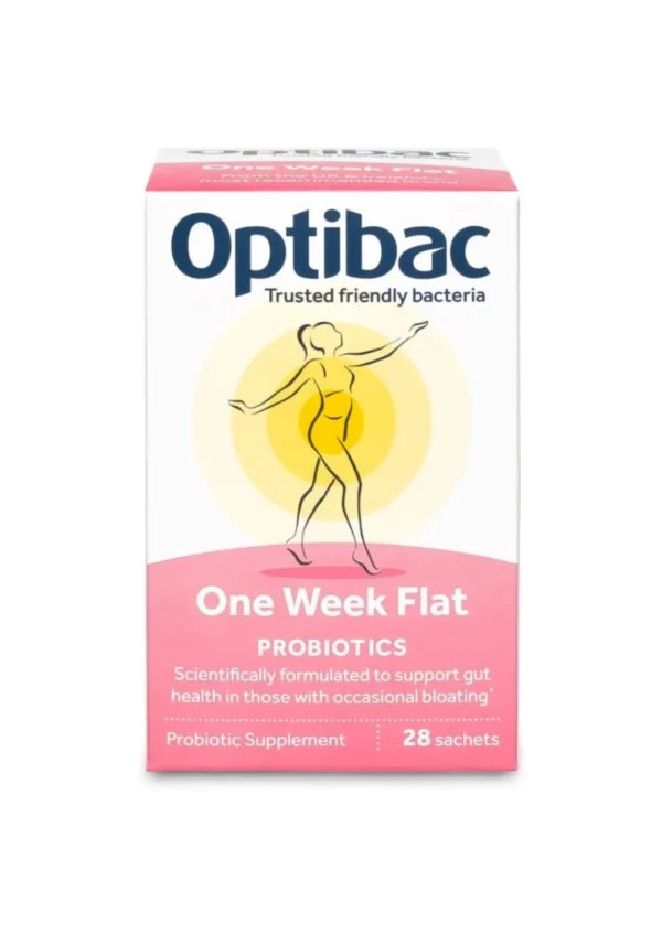 Optibac One Week Flat — пробіотик з пребіотиком при вздутті - 28 саше