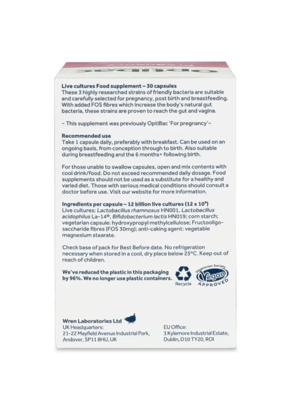 Optibac Pregnancy — пробіотик з пребіотиком для вагітних 30 капсул