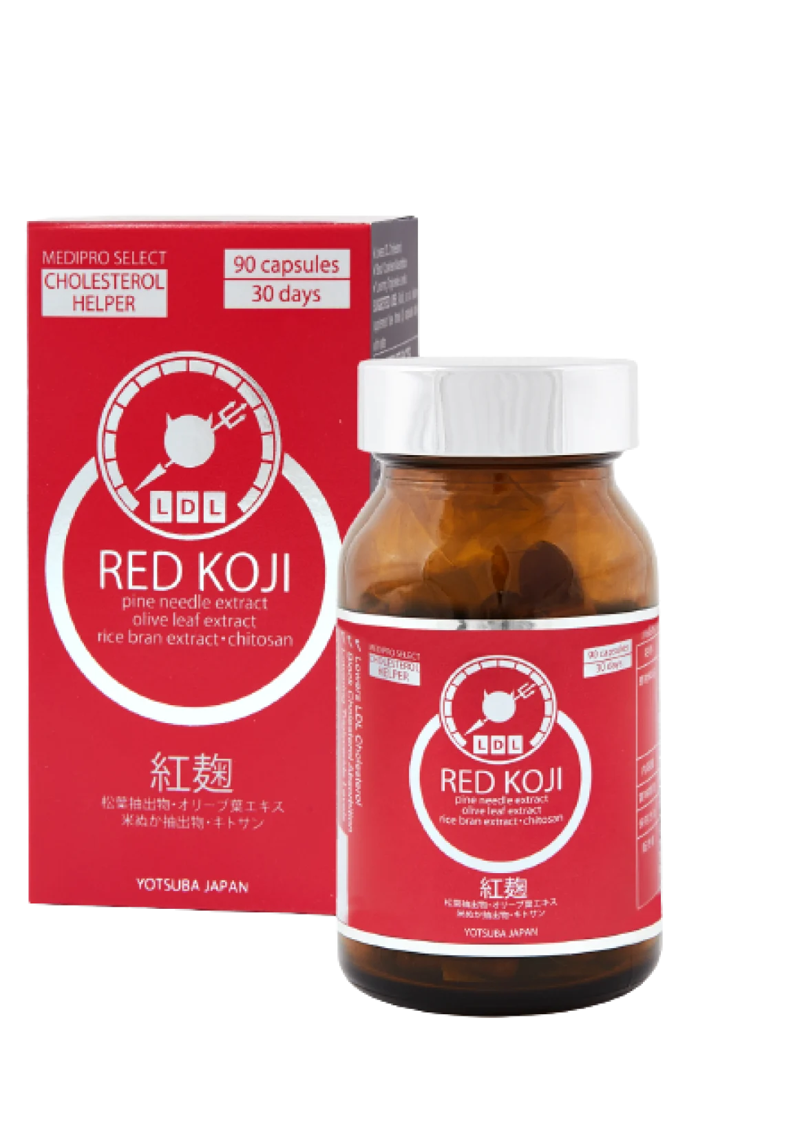 Youtsuba Red Koji — зниження холестерину 90 капсул
